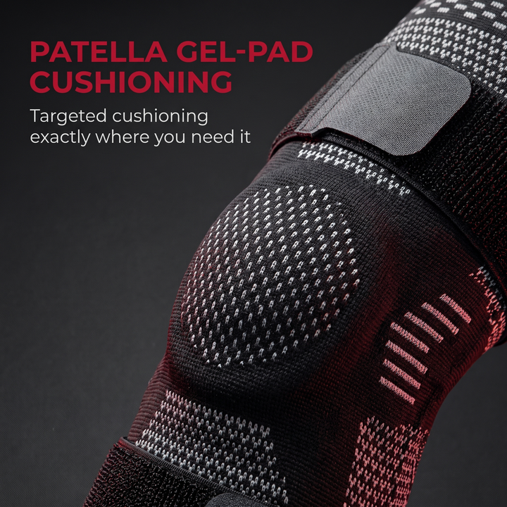 Knee Brace patella gel-pad cushioning for targeted support
