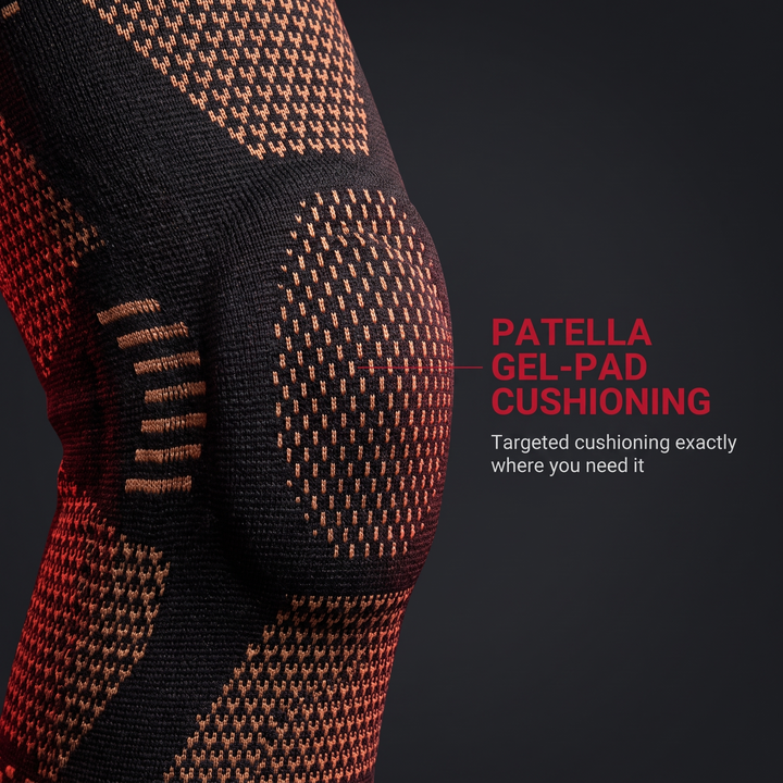 Copper Knee Brace patella gel-pad cushioning close-up