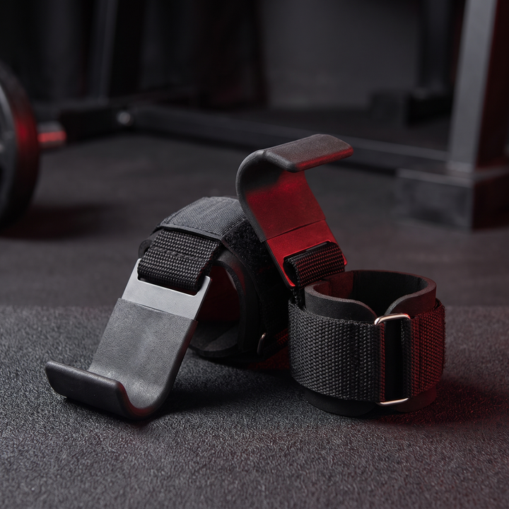 Professional Lifting Hook Grips with Wrist Wraps Weight Lifting Straps Pull Up Gym Fitness Hand Bar Hook Straps for Strength Training Home Workout