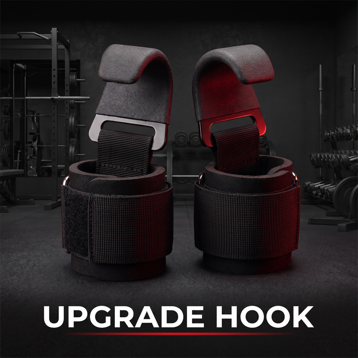 Professional Lifting Hook Grips with Wrist Wraps Weight Lifting Straps Pull Up Gym Fitness Hand Bar Hook Straps for Strength Training Home Workout