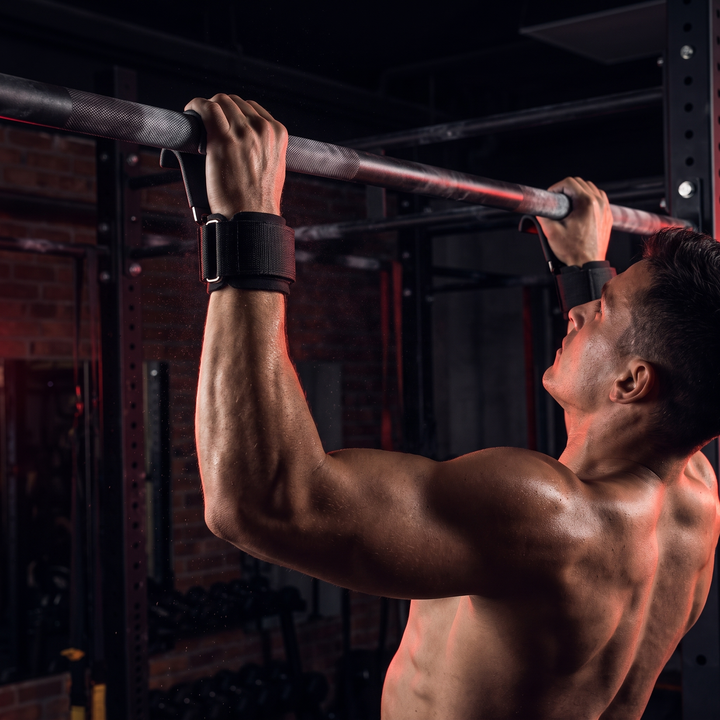 Professional Lifting Hook Grips with Wrist Wraps Weight Lifting Straps Pull Up Gym Fitness Hand Bar Hook Straps for Strength Training Home Workout