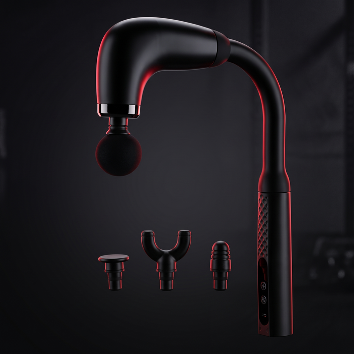 Professional Percussion Massage Gun - Black, deep tissue muscle recovery device