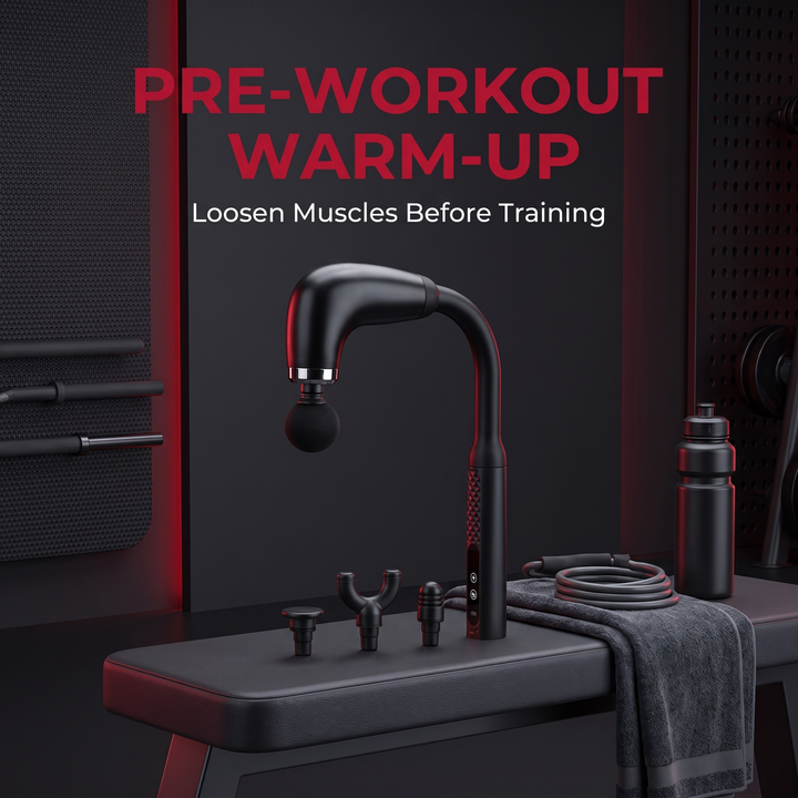 Percussion Massage Gun - pre-workout warm-up for athletes
