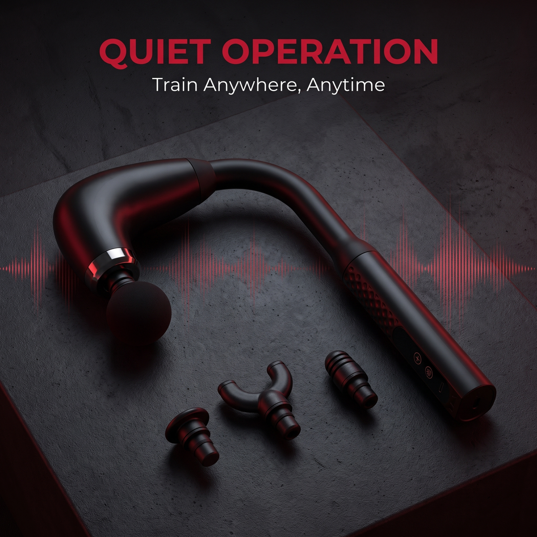 Percussion Massage Gun - quiet operation for training anywhere