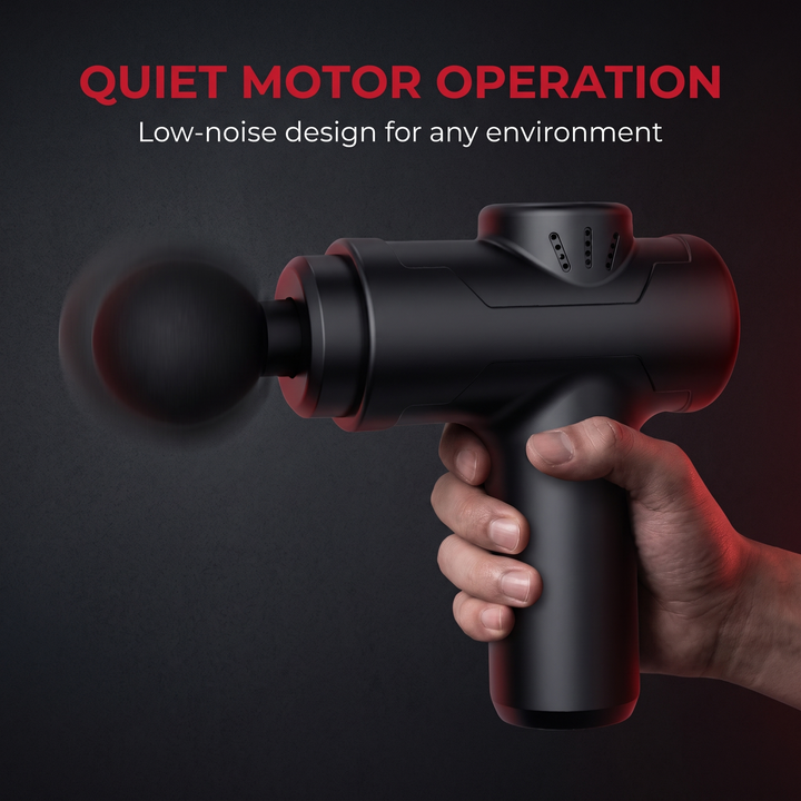 Massage gun quiet motor operation low-noise design