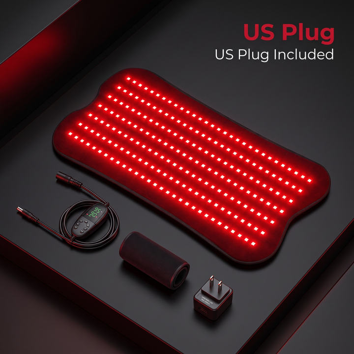 PhysioAthletX Red Light Therapy Pad - US Plug included