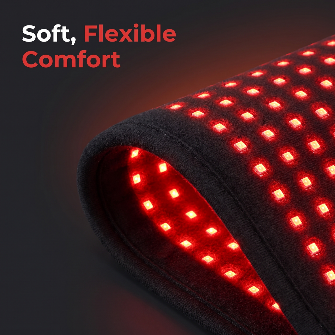 PhysioAthletX Red Light Therapy Pad soft flexible fabric edge close-up