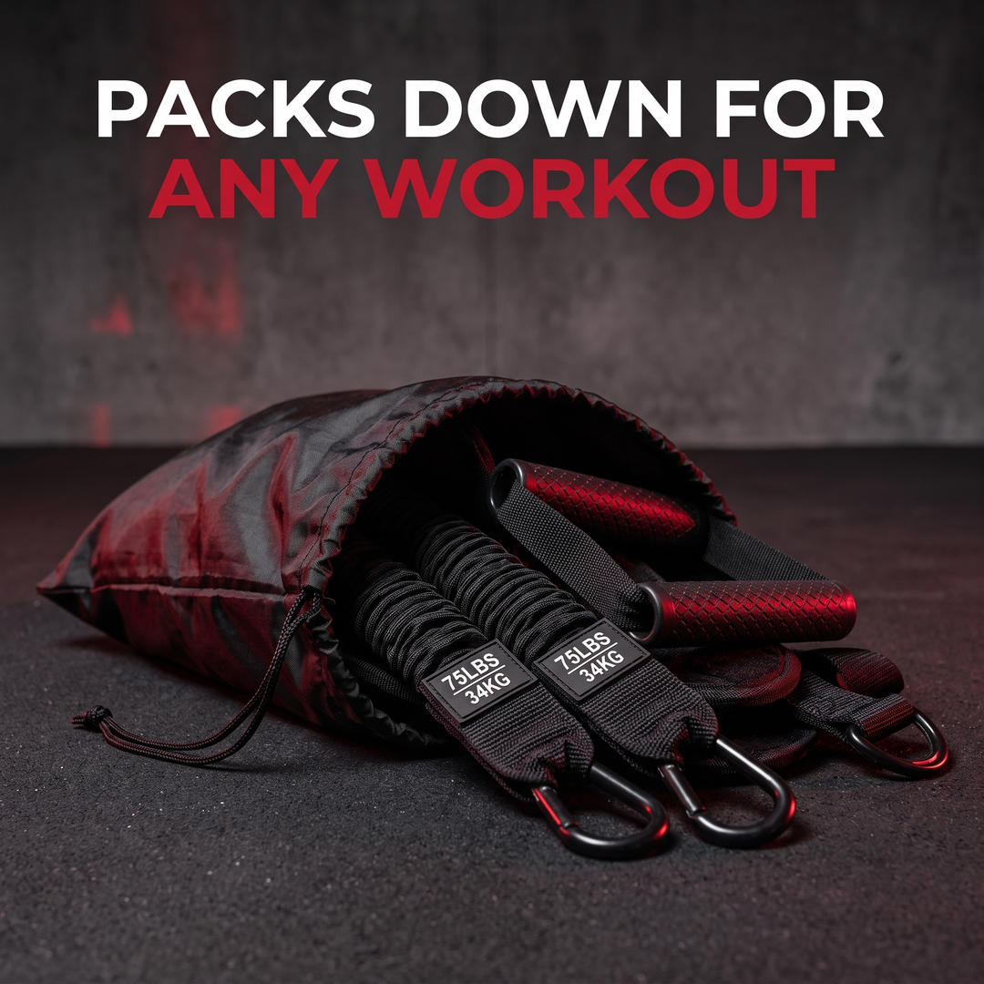 PHYSIOATHLETX Pull-Up Assistance Bands – Portable Storage Bag