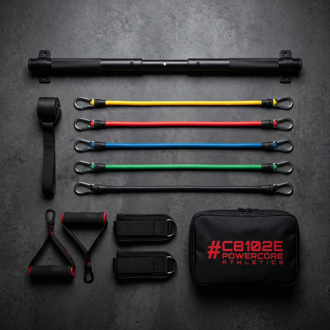 Professional Resistance Band Set with Bar Full Body Strength Training Pilates Home Gym Workout Kit Portable Resistance Bands for Stretching Toning Rehabilitation Fitness Training