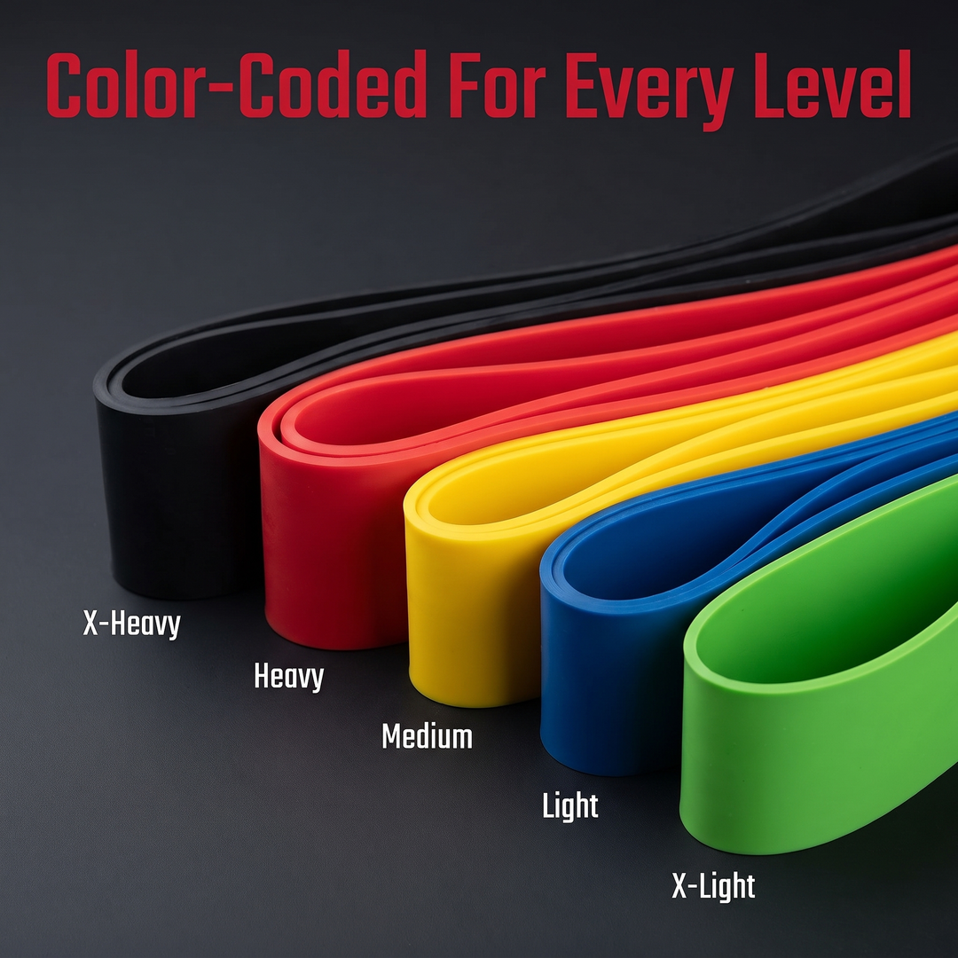 Professional Resistance Loop Bands Set - Color-Coded For Every Level