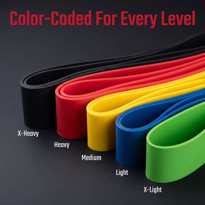 Professional Resistance Loop Bands Set - Color-Coded For Every Level