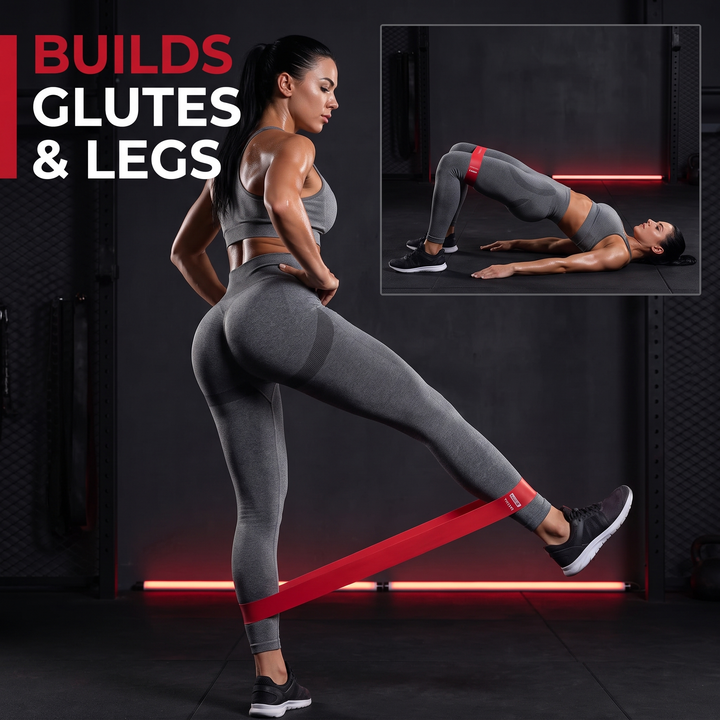 Professional Resistance Loop Bands Set - Builds Glutes and Legs Workout