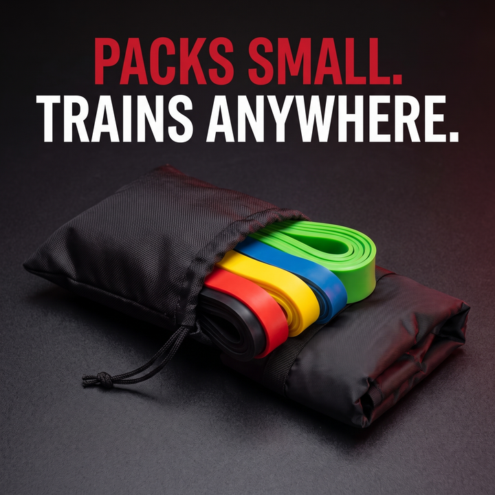 Professional Resistance Loop Bands Set - Compact Travel Pouch Portability