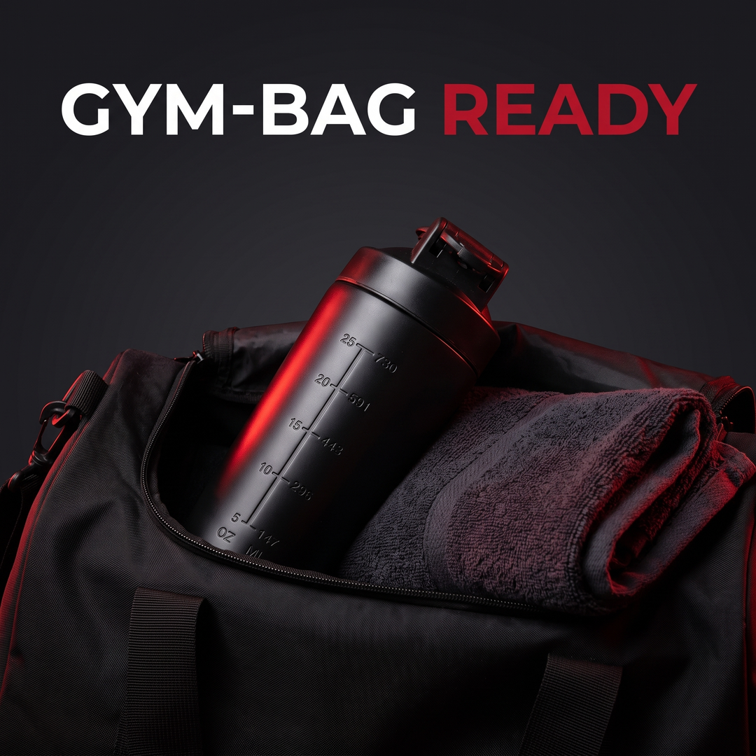 Professional Stainless Steel Protein Shaker Bottle Leak-Proof Blender Cup with Mixing Ball for Gym Fitness Pre-Workout Supplements Portable Sports Nutrition Shaker