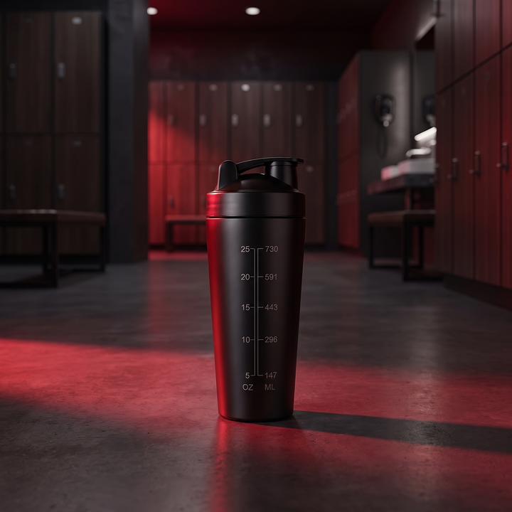Professional Stainless Steel Protein Shaker Bottle Leak-Proof Blender Cup with Mixing Ball for Gym Fitness Pre-Workout Supplements Portable Sports Nutrition Shaker