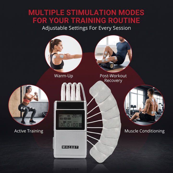Professional TENS EMS Muscle Stimulator 4-Channel - Multiple Training Modes