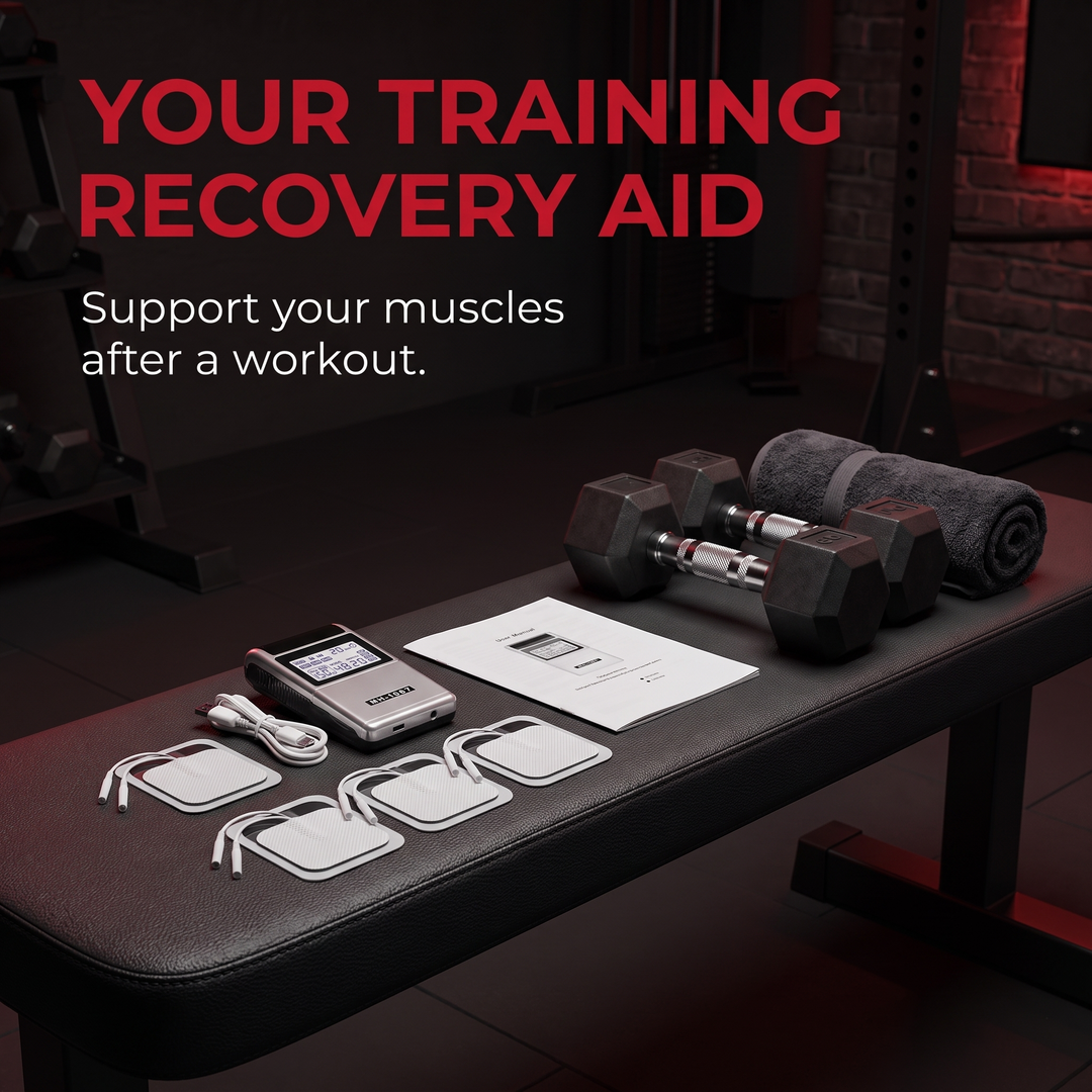Professional TENS EMS Muscle Stimulator 4-Channel - Training Recovery Aid