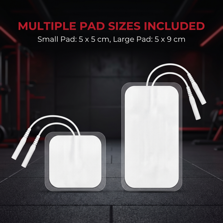 Professional TENS EMS Muscle Stimulator 4-Channel - Multiple Pad Sizes