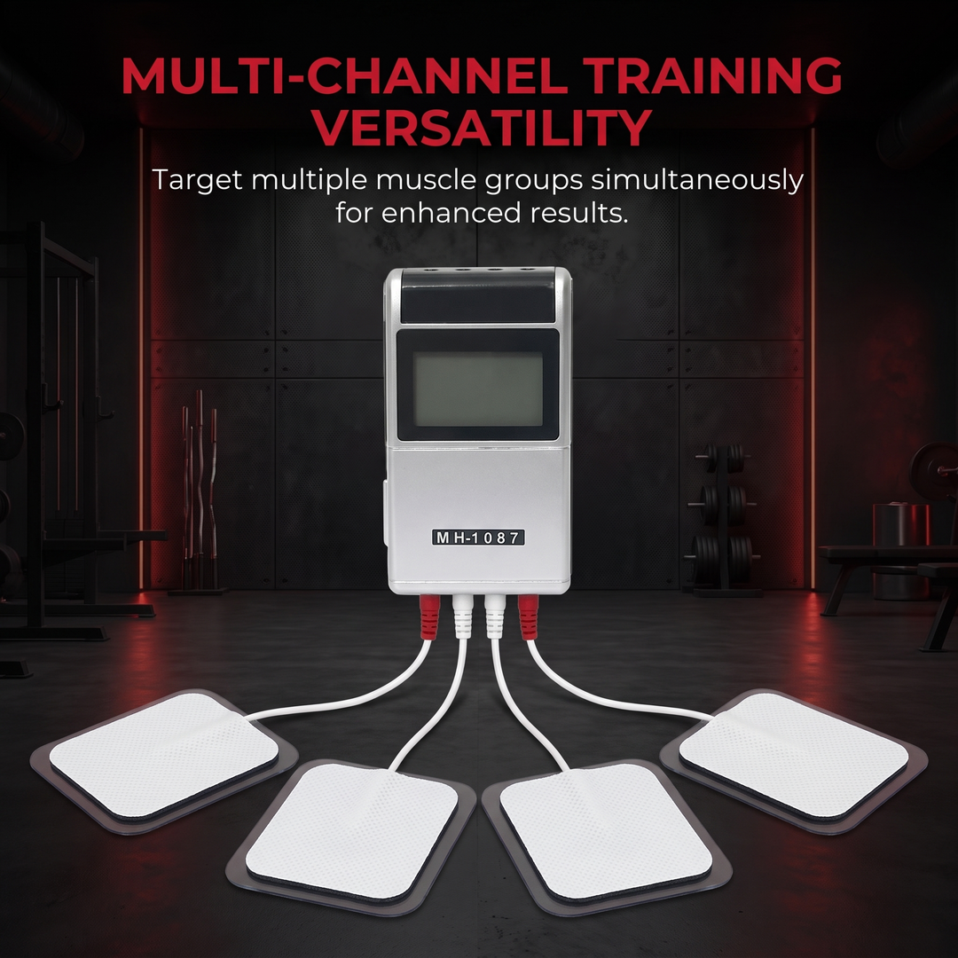 Professional TENS EMS Muscle Stimulator 4-Channel - Multi-Channel Training Versatility