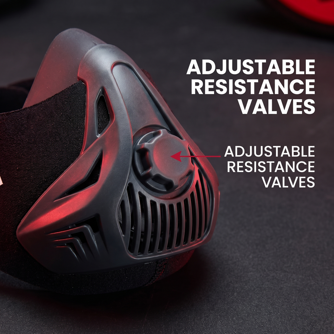 Professional Training Mask Elevation Simulation Cardio Endurance Mask - Adjustable Resistance Valves Feature