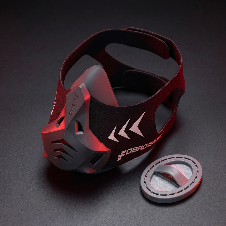 Professional Training Mask Elevation Simulation Cardio Endurance Mask - Filter Black 45-Degree Detail