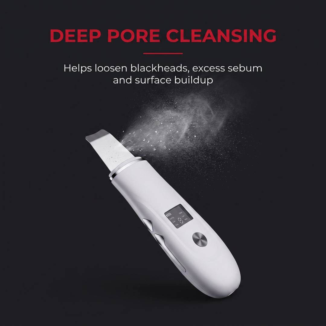 Professional Ultrasonic Face Scrubber Facial Peeling Spatula Deep Pore Cleansing Skin Scrubber Blackhead Removal Facial Cleanser Tool for Home Use