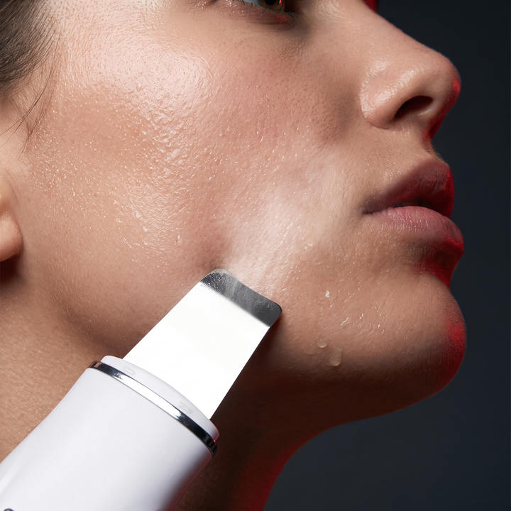 Professional Ultrasonic Face Scrubber Facial Peeling Spatula Deep Pore Cleansing Skin Scrubber Blackhead Removal Facial Cleanser Tool for Home Use