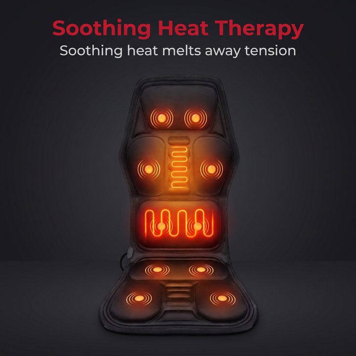 Professional Vibrating Massage Seat Cushion Back Neck Shoulder Lumbar Massager for Home Car Office Chair Seat Pad Pain Relief Relaxation