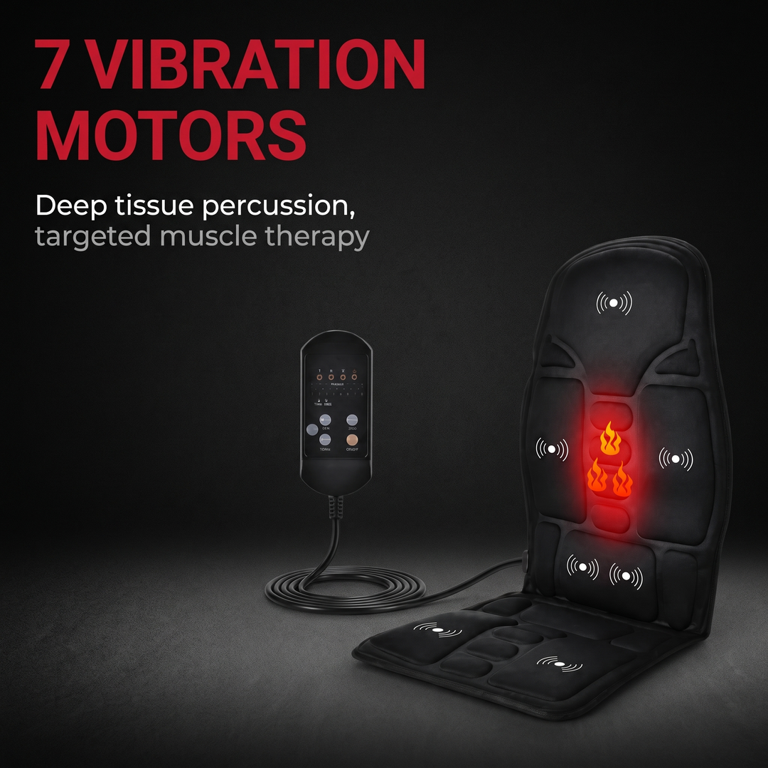 Professional Vibrating Massage Seat Cushion Back Neck Shoulder Lumbar Massager for Home Car Office Chair Seat Pad Pain Relief Relaxation