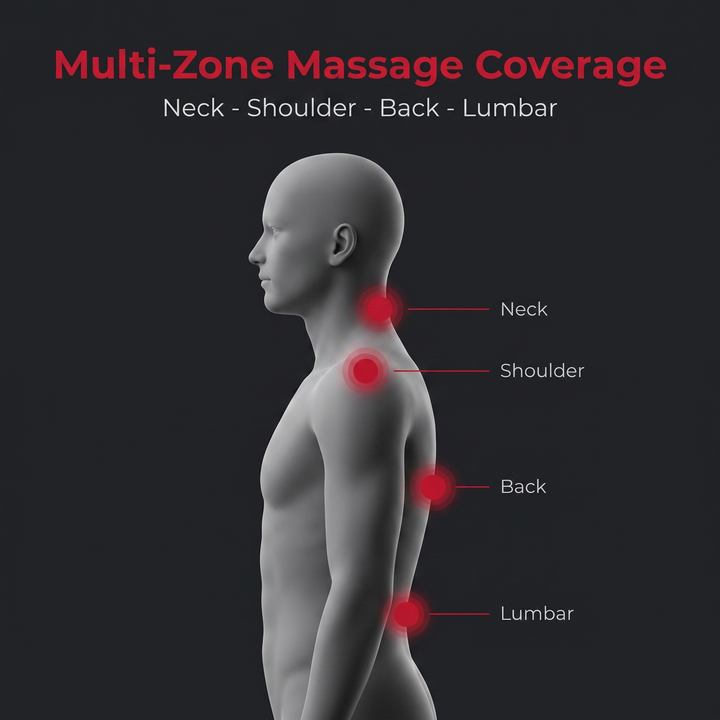 Professional Vibrating Massage Seat Cushion Back Neck Shoulder Lumbar Massager for Home Car Office Chair Seat Pad Pain Relief Relaxation