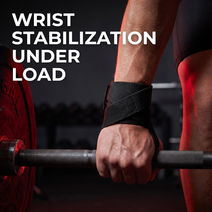 Professional Weightlifting Wrist Wraps Hand Support Straps Anti-Slip Gym Lifting Grips Polyester Bracer for Strength Training Home Workout