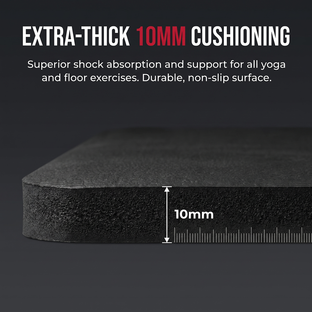 Professional Yoga Mat Extra Thick 10mm Non-Slip NBR Exercise Mat with Carry Strap Pilates Gym Workout Fitness Mat 183cm x 61cm - Extra-Thick 10mm Cushioning