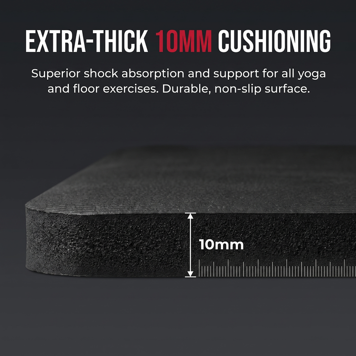 Professional Yoga Mat Extra Thick 10mm Non-Slip NBR Exercise Mat with Carry Strap Pilates Gym Workout Fitness Mat 183cm x 61cm - Extra-Thick 10mm Cushioning