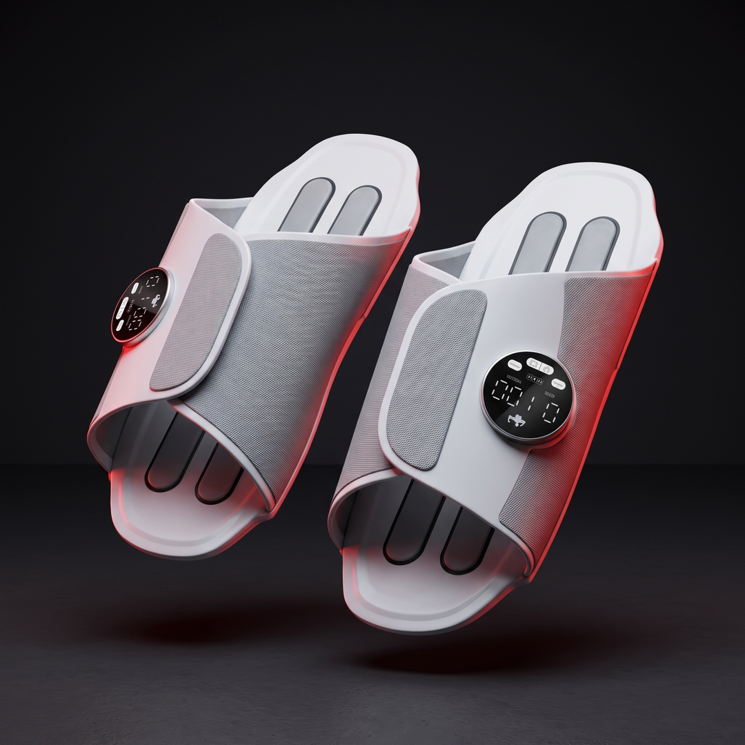 Rechargeable EMS Foot Massager Slippers - Front View