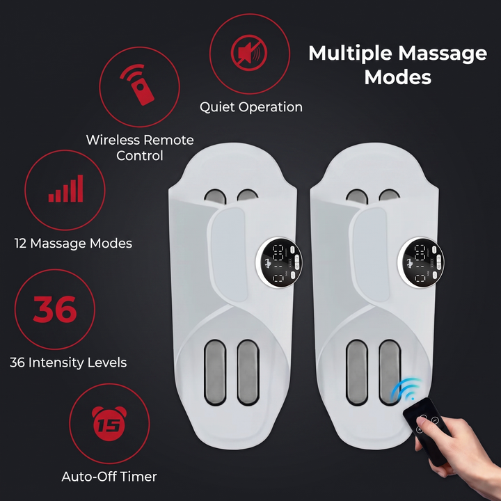 Rechargeable EMS Foot Massager Slippers - 12 Massage Modes and 36 Intensity Levels