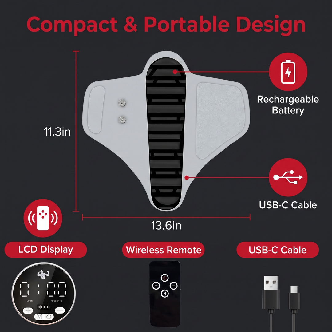 Rechargeable EMS Foot Massager Slippers - Compact Portable Design Specs