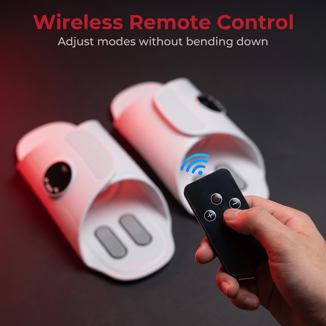 Rechargeable EMS Foot Massager Slippers - Wireless Remote Control