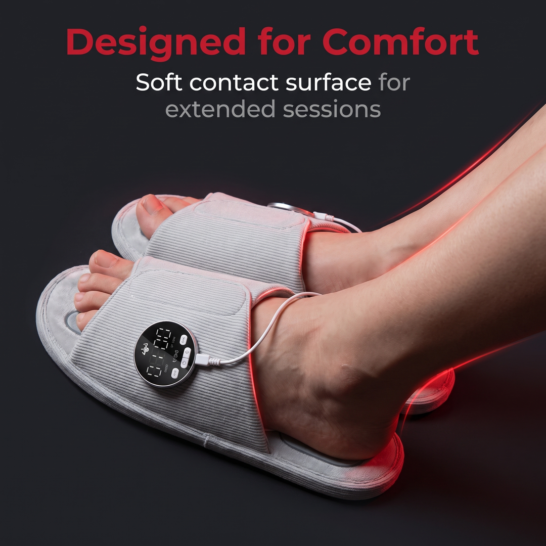 Rechargeable EMS Foot Massager Slippers - Soft Comfort Fit