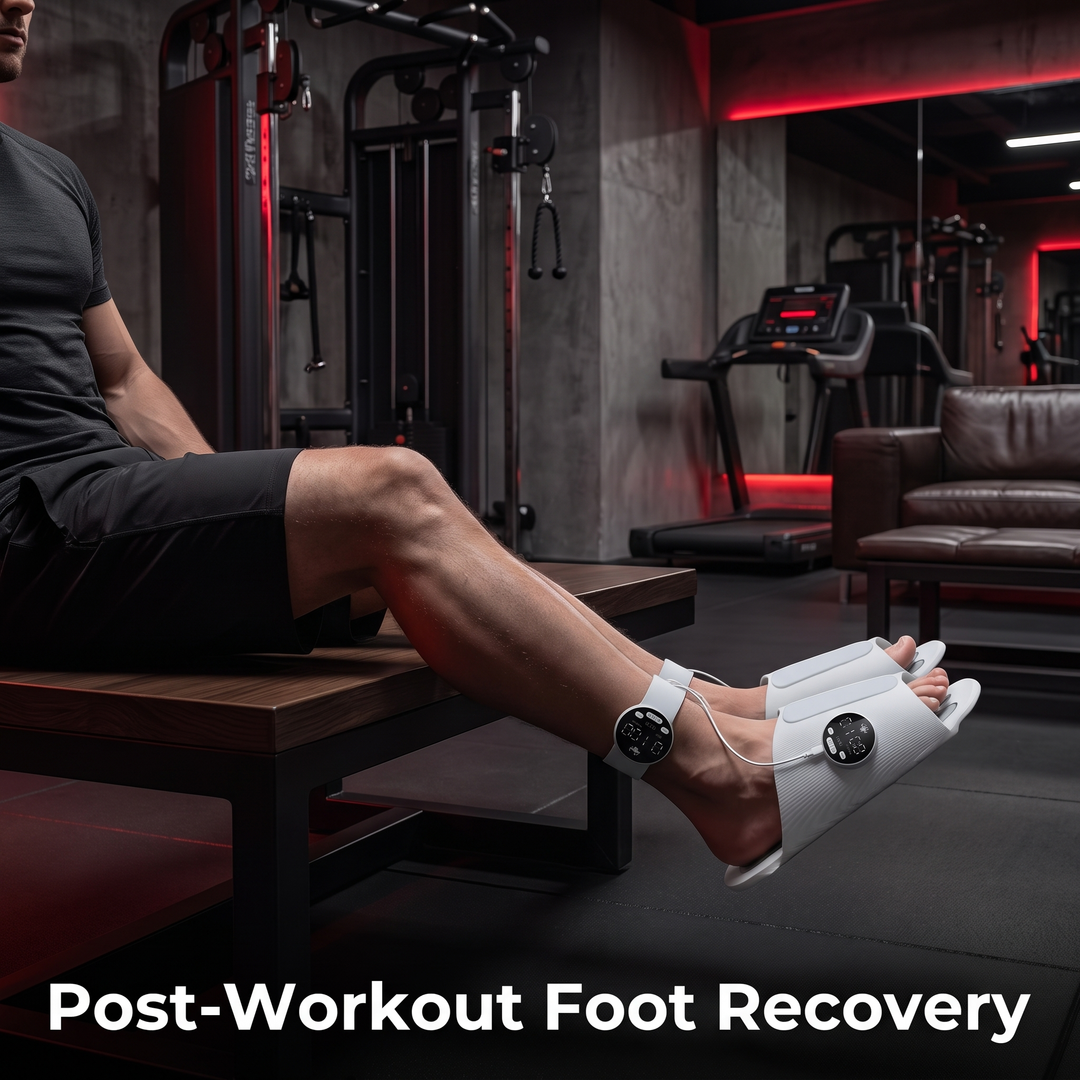 Rechargeable EMS Foot Massager Slippers - Post Workout Foot Recovery