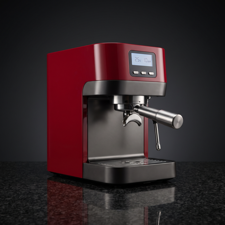 Portable Electric Espresso Coffee Maker - Red - hero front 3/4 view