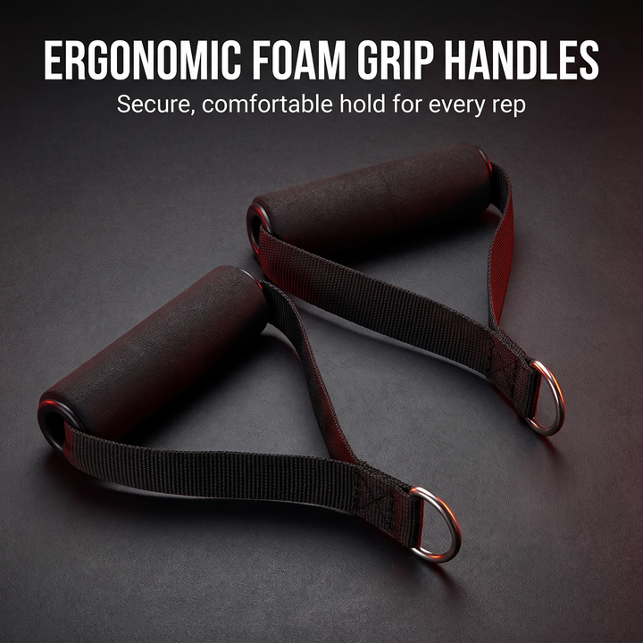 Professional Elastic Resistance Band Set with Rods Full Body Strength Training Home Gym Workout Bands Portable Fitness Kit Rehabilitation Exercise