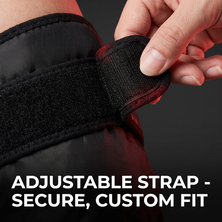 Reusable Knee Ice Pack Wrap - Adjustable Strap Secure Fit