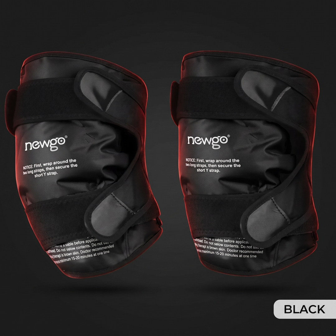 Reusable Knee Ice Pack Wrap - Black Colorway
