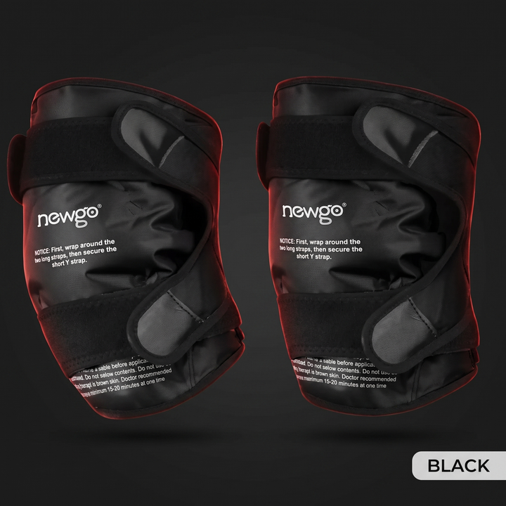 Reusable Knee Ice Pack Wrap - Black Colorway