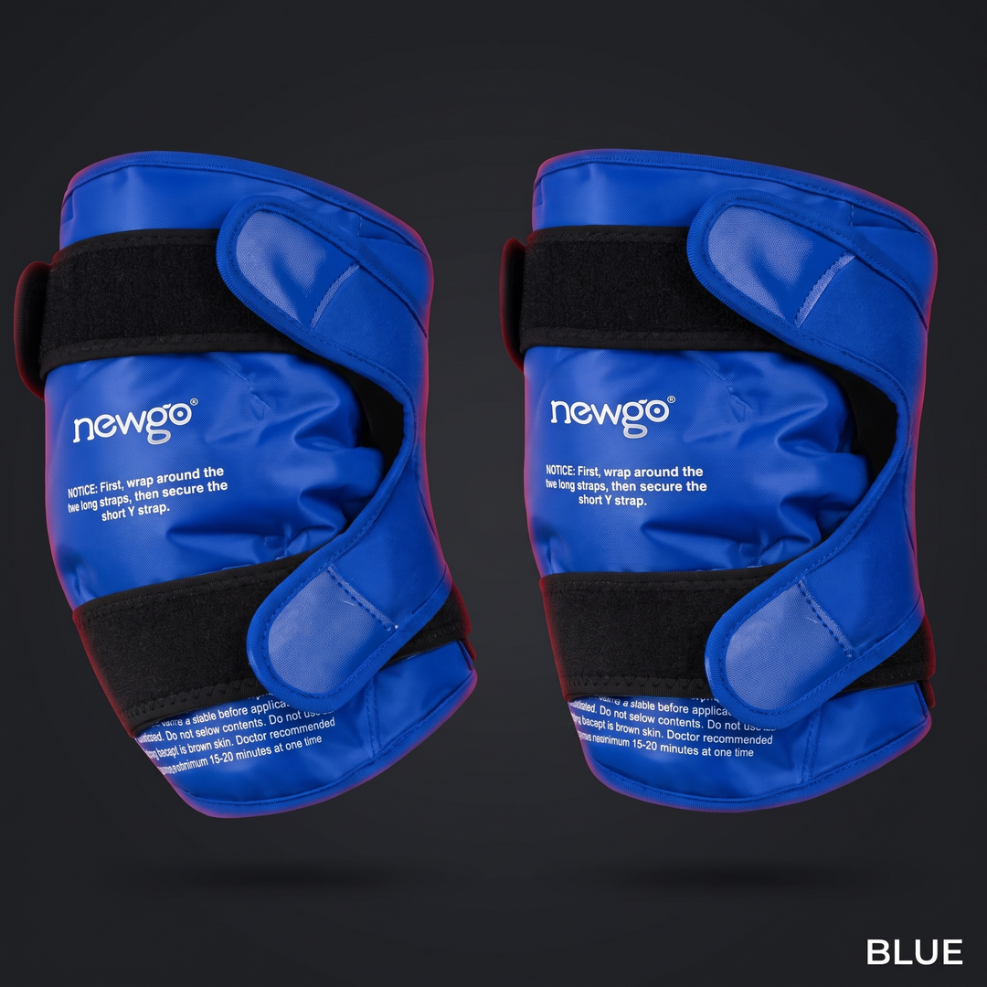 Reusable Knee Ice Pack Wrap - Blue Colorway