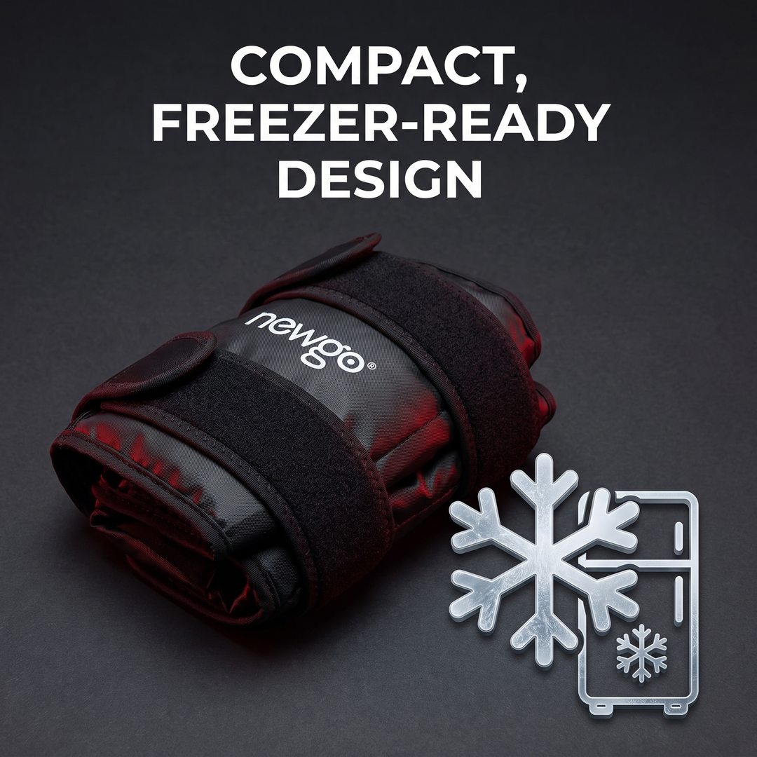 Reusable Knee Ice Pack Wrap - Compact Freezer-Ready Design