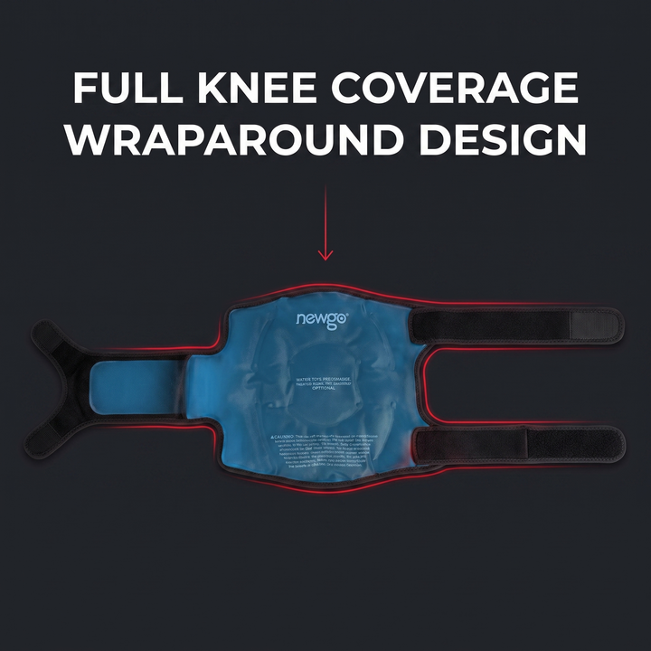 Reusable Knee Ice Pack Wrap - Full Knee Coverage Wraparound Design