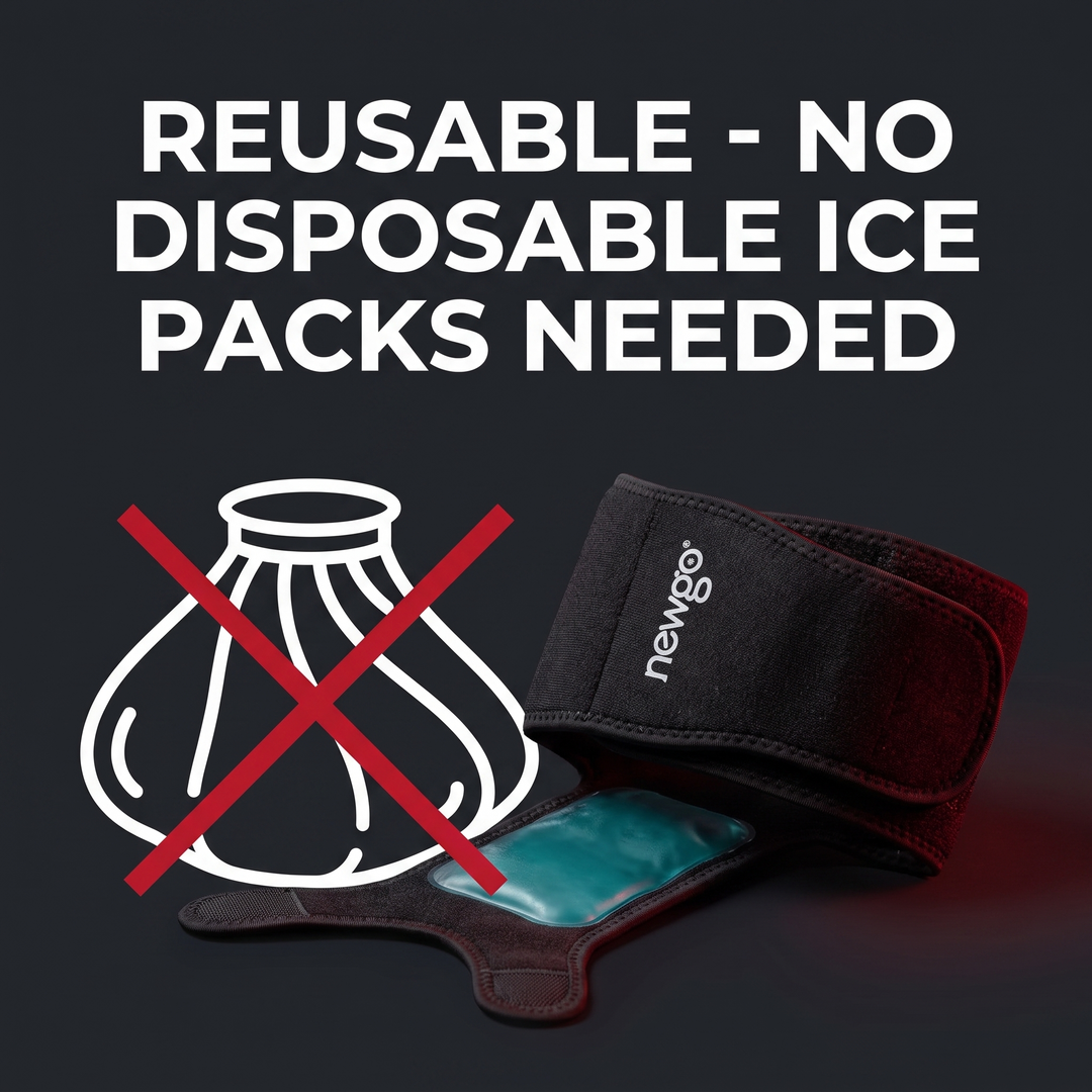 Reusable Knee Ice Pack Wrap - Reusable Design No Disposable Ice Packs Needed