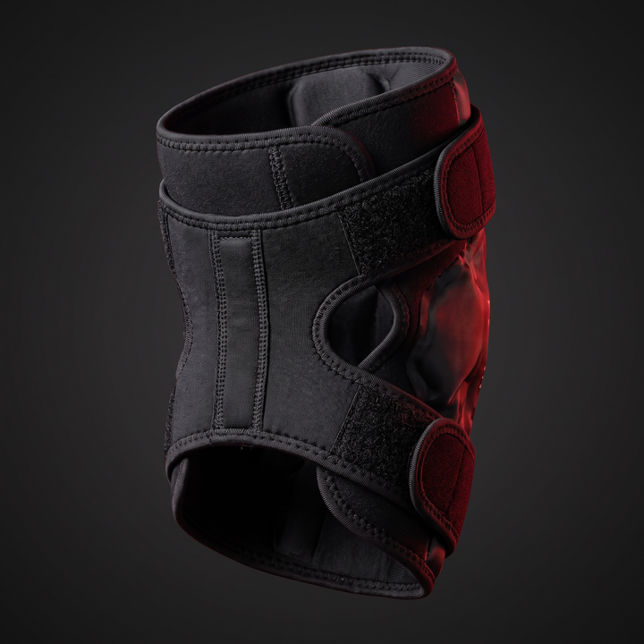 Reusable Knee Ice Pack Wrap - Adjustable Strap Closure Angle View
