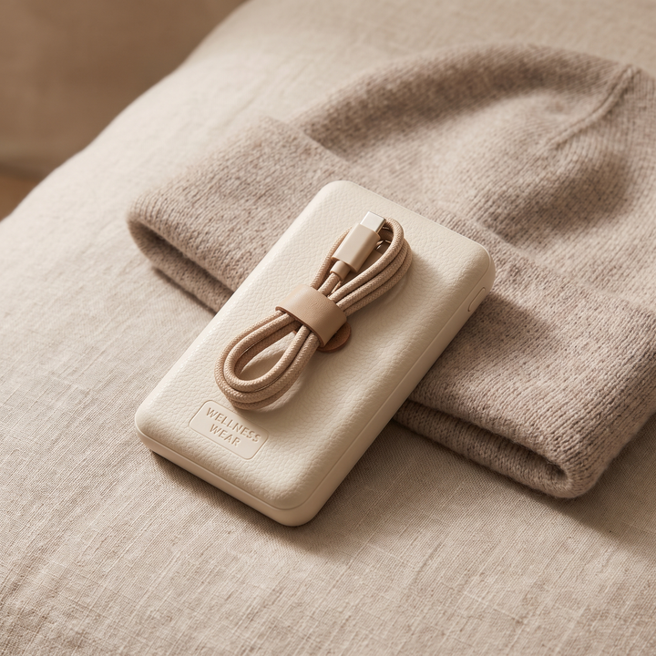 Rechargeable battery pack with USB charging cable for the scalp care cap